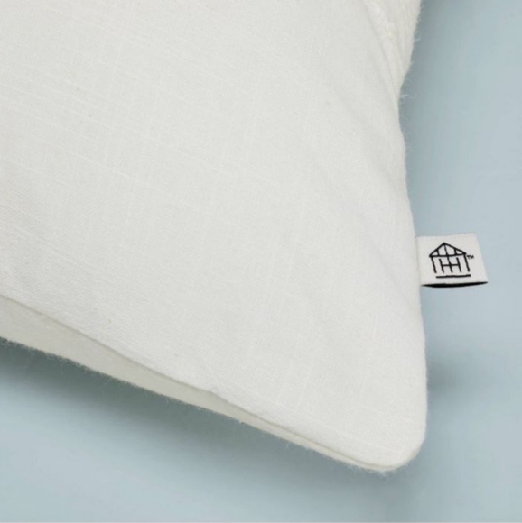 Hearth & Hearth Slub Center Stripe  Oversized Lumbar Oblong Bed Pillow - Picture 6 of 14